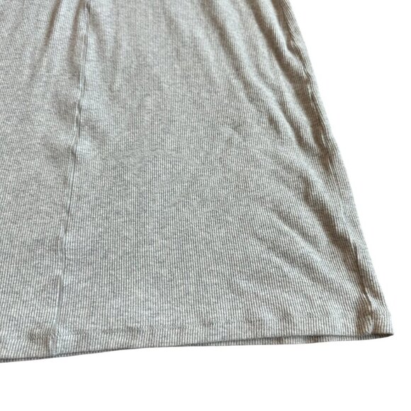 Skims Grey Ribbed Stretch Bodycon Dress Mini Crew Neck Lounge Size 2X Women's - Picture 6 of 9